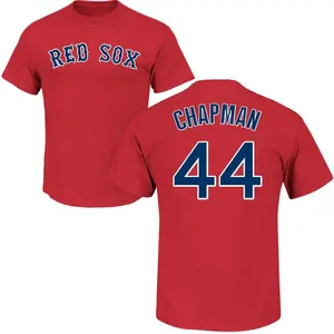 Men's Aroldis Chapman Boston Red Sox Roster Name & Number T-Shirt - Scarlet