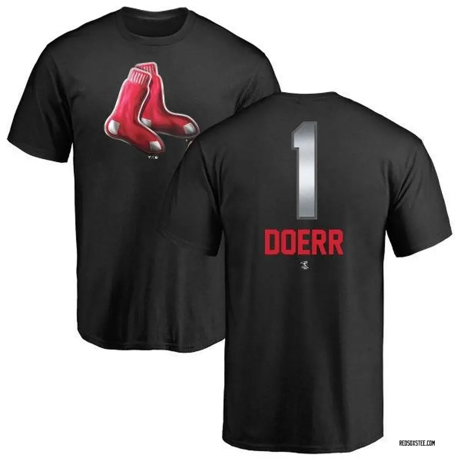 Men's Bobby Doerr Boston Red Sox Midnight Mascot T-Shirt - Black