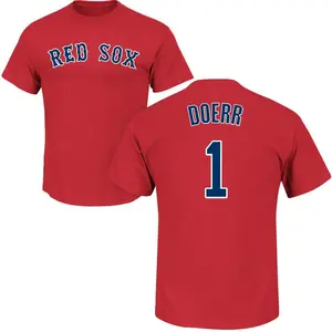 Men's Bobby Doerr Boston Red Sox Roster Name & Number T-Shirt - Scarlet