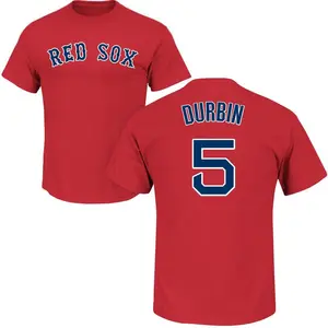 Men's Caleb Durbin Boston Red Sox Roster Name & Number T-Shirt - Scarlet