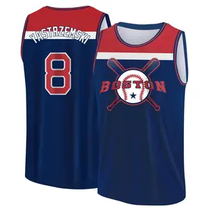 Men's Carl Yastrzemski Boston Red Sox Navy/Red Baseball Legend Tank Top