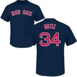 Men's David Ortiz Boston Red Sox Roster Name & Number T-Shirt - Navy