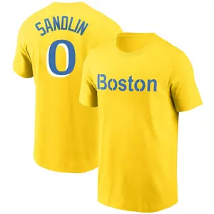 Men's David Sandlin Boston Red Sox Gold City Connect Name & Number T-Shirt