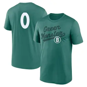 Men's David Sandlin Boston Red Sox Green 2025 City Connect Team Phrase Script Performance Game Day Name & Number T-Shirt