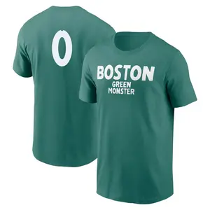 Men's David Sandlin Boston Red Sox Green 2025 City Connect Wordmark Game Day Name & Number T-Shirt