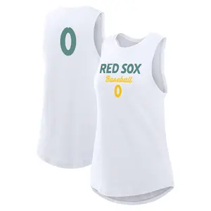 Men's David Sandlin Boston Red Sox White 2025 City Connect Tricode High Neck Name & Number Tank Top