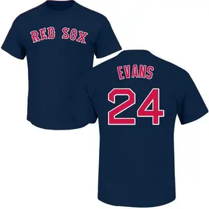 Men's Dwight Evans Boston Red Sox Roster Name & Number T-Shirt - Navy