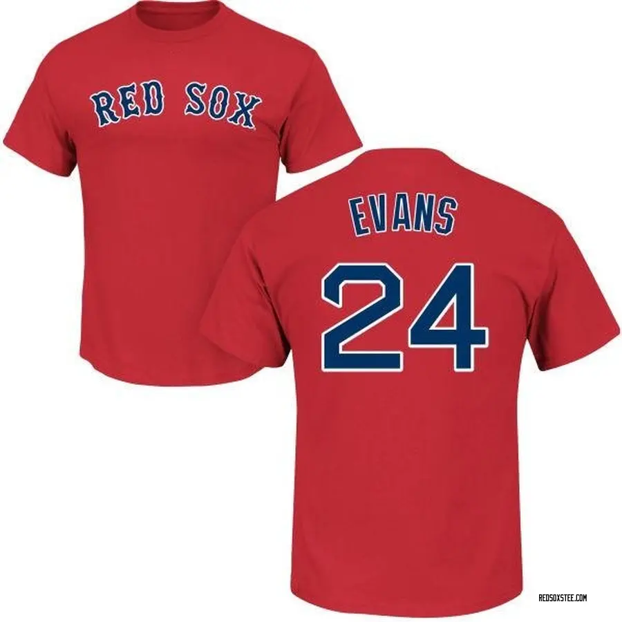 Men's Dwight Evans Boston Red Sox Roster Name & Number T-Shirt - Scarlet