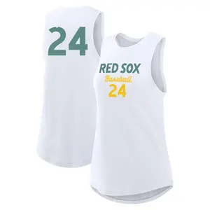 Men's Dwight Evans Boston Red Sox White 2025 City Connect Tricode High Neck Name & Number Tank Top