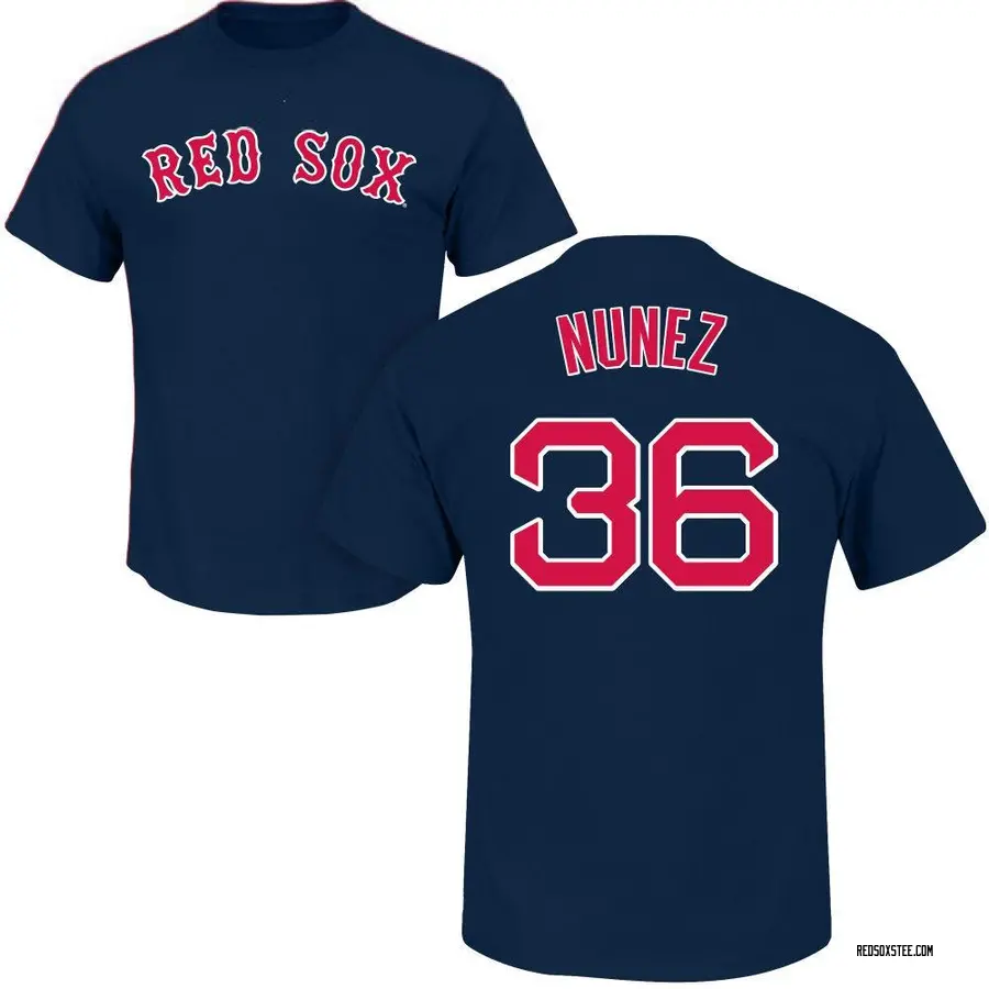 Men's Eduardo Nunez Boston Red Sox Roster Name & Number T-Shirt - Navy