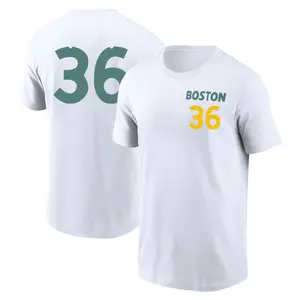 Men's Eduardo Nunez Boston Red Sox White 2025 City Connect Name & Number T-Shirt