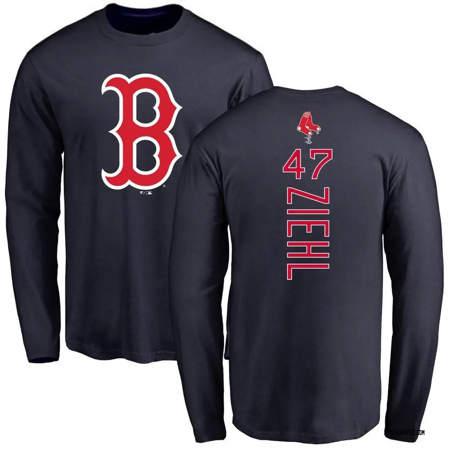 Men's Gage Ziehl Boston Red Sox Backer Long Sleeve T-Shirt - Navy