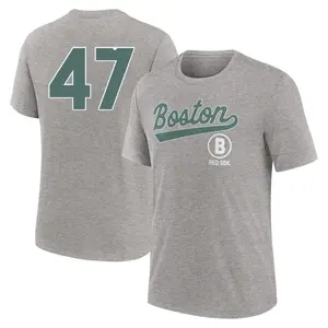 Men's Gage Ziehl Boston Red Sox Heather Charcoal 2025 City Connect Name & Number T-Shirt