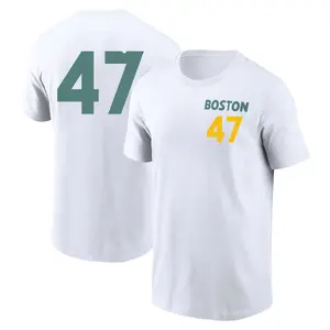 Men's Gage Ziehl Boston Red Sox White 2025 City Connect Name & Number T-Shirt