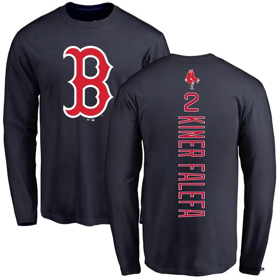 Men's Isiah Kiner-Falefa Boston Red Sox Backer Long Sleeve T-Shirt - Navy