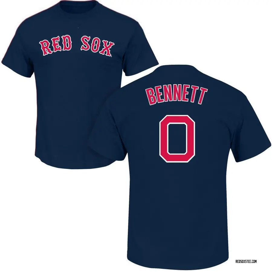 Men's Jake Bennett Boston Red Sox Roster Name & Number T-Shirt - Navy