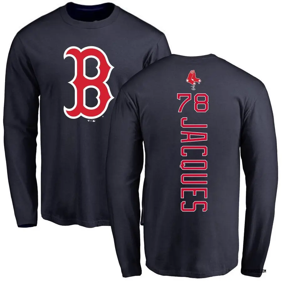 Men's Joe Jacques Boston Red Sox Backer Long Sleeve T-Shirt - Navy