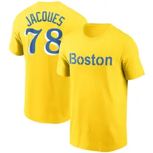 Men's Joe Jacques Boston Red Sox Gold City Connect Name & Number T-Shirt