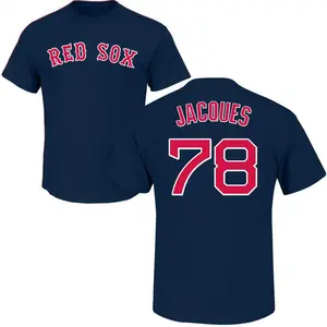 Men's Joe Jacques Boston Red Sox Roster Name & Number T-Shirt - Navy