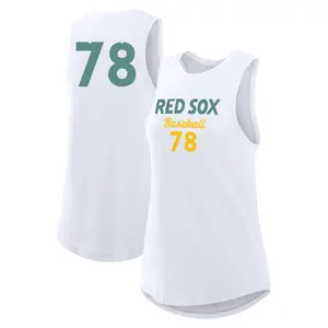 Men's Joe Jacques Boston Red Sox White 2025 City Connect Tricode High Neck Name & Number Tank Top