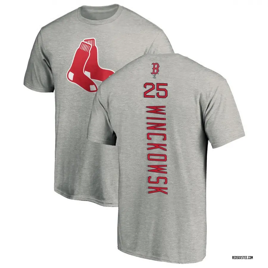 Men's Josh Winckowski Boston Red Sox Backer T-Shirt - Ash