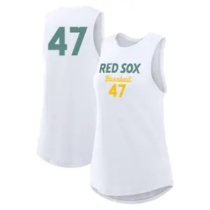 Men's Jovani Moran Boston Red Sox White 2025 City Connect Tricode High Neck Name & Number Tank Top