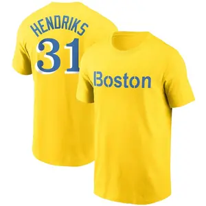 Men's Liam Hendriks Boston Red Sox Gold City Connect Name & Number T-Shirt