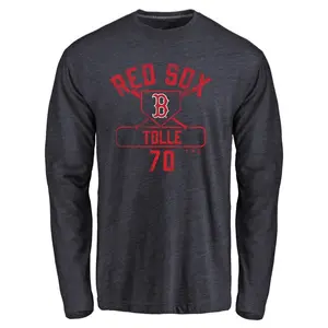 Men's Payton Tolle Boston Red Sox Base Runner Tri-Blend Long Sleeve T-Shirt - Navy