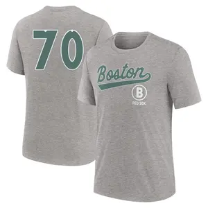 Men's Payton Tolle Boston Red Sox Heather Charcoal 2025 City Connect Name & Number T-Shirt