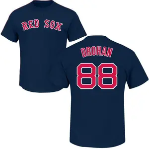 Men's Shane Drohan Boston Red Sox Roster Name & Number T-Shirt - Navy