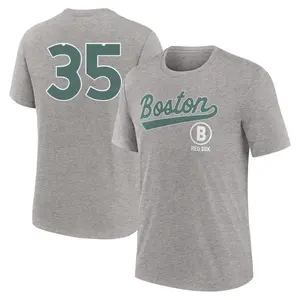 Men's Steven Wright Boston Red Sox Heather Charcoal 2025 City Connect Name & Number T-Shirt