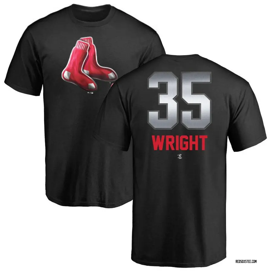 Men's Steven Wright Boston Red Sox Midnight Mascot T-Shirt - Black