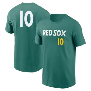 Men's Trevor Story Boston Red Sox Green 2025 City Connect Fuse Game Day Name & Number T-Shirt