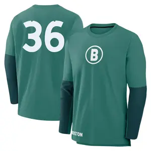 Men's Triston Casas Boston Red Sox Green 2025 City Connect Collection Performance Game Day Long Sleeve Name & Number T-Shirt