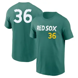 Men's Triston Casas Boston Red Sox Green 2025 City Connect Fuse Game Day Name & Number T-Shirt