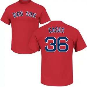 Men's Triston Casas Boston Red Sox Roster Name & Number T-Shirt - Scarlet