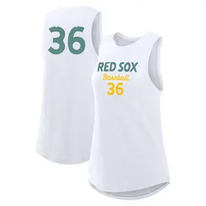 Men's Triston Casas Boston Red Sox White 2025 City Connect Tricode High Neck Name & Number Tank Top