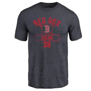 Men's Tsung-Che Cheng Boston Red Sox Base Runner Tri-Blend T-Shirt - Navy