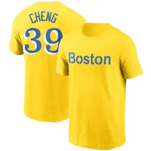 Men's Tsung-Che Cheng Boston Red Sox Gold City Connect Name & Number T-Shirt