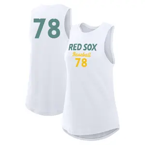 Men's Tyler Samaniego Boston Red Sox White 2025 City Connect Tricode High Neck Name & Number Tank Top