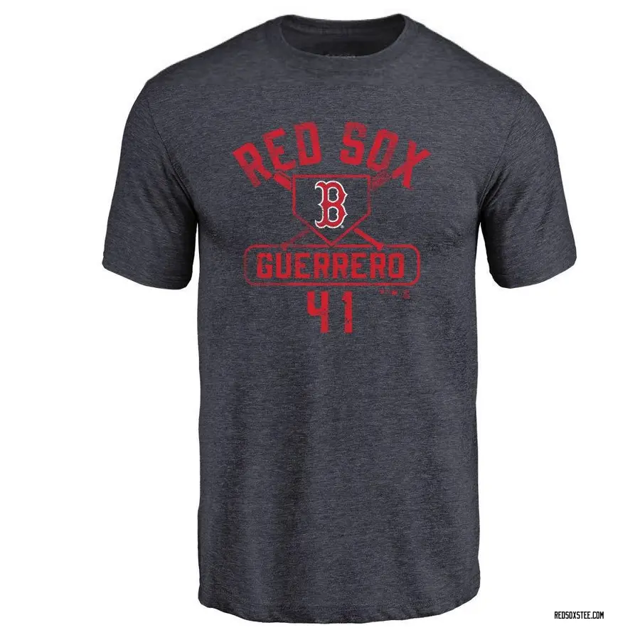 Men's Tyron Guerrero Boston Red Sox Base Runner Tri-Blend T-Shirt - Navy