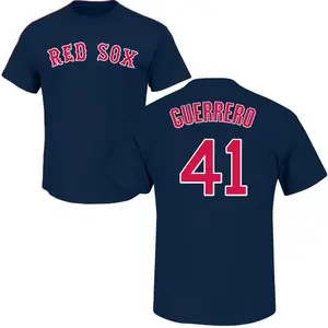 Men's Tyron Guerrero Boston Red Sox Roster Name & Number T-Shirt - Navy