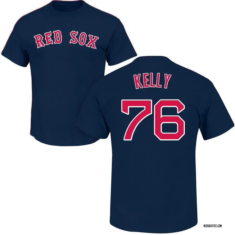 Men's Zack Kelly Boston Red Sox Roster Name & Number T-Shirt - Navy
