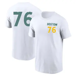 Men's Zack Kelly Boston Red Sox White 2025 City Connect Name & Number T-Shirt