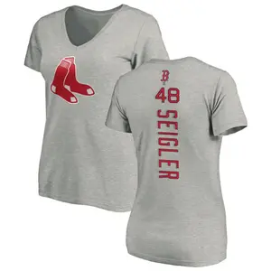 Women's Anthony Seigler Boston Red Sox Backer Slim Fit T-Shirt - Ash