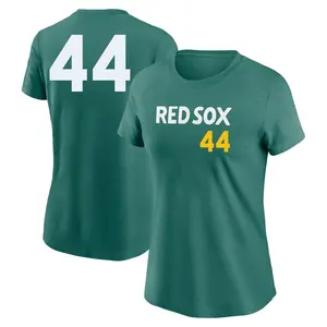 Women's Aroldis Chapman Boston Red Sox Green 2025 City Connect Fuse Game Day Name & Number T-Shirt