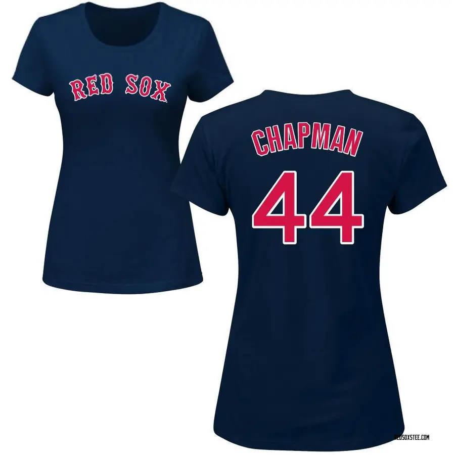Women's Aroldis Chapman Boston Red Sox Roster Name & Number T-Shirt - Navy
