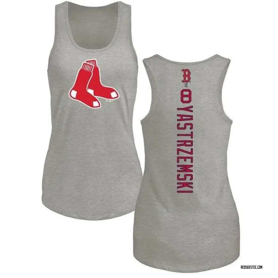 Women's Carl Yastrzemski Boston Red Sox Backer Tri-Blend Tank Top - Ash