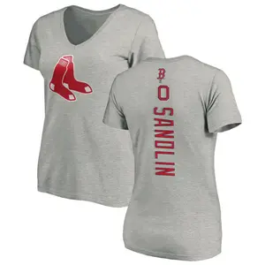 Women's David Sandlin Boston Red Sox Backer Slim Fit T-Shirt - Ash