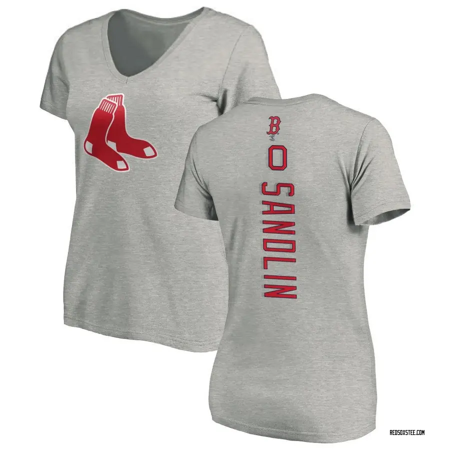 Women's David Sandlin Boston Red Sox Backer Slim Fit T-Shirt - Ash